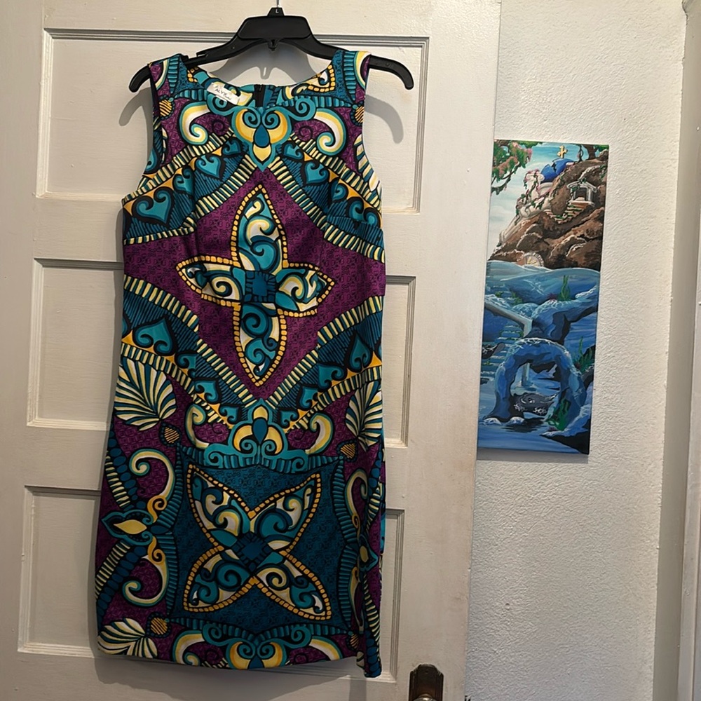 Business casual printed dress